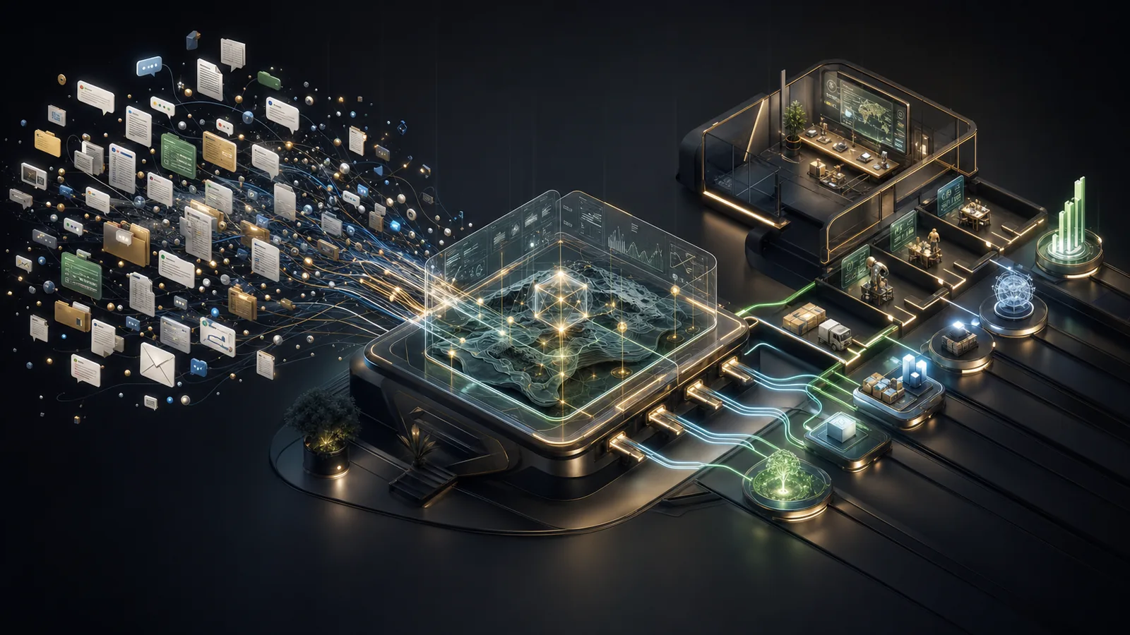Scattered signals become a Protocol Map and routed execution